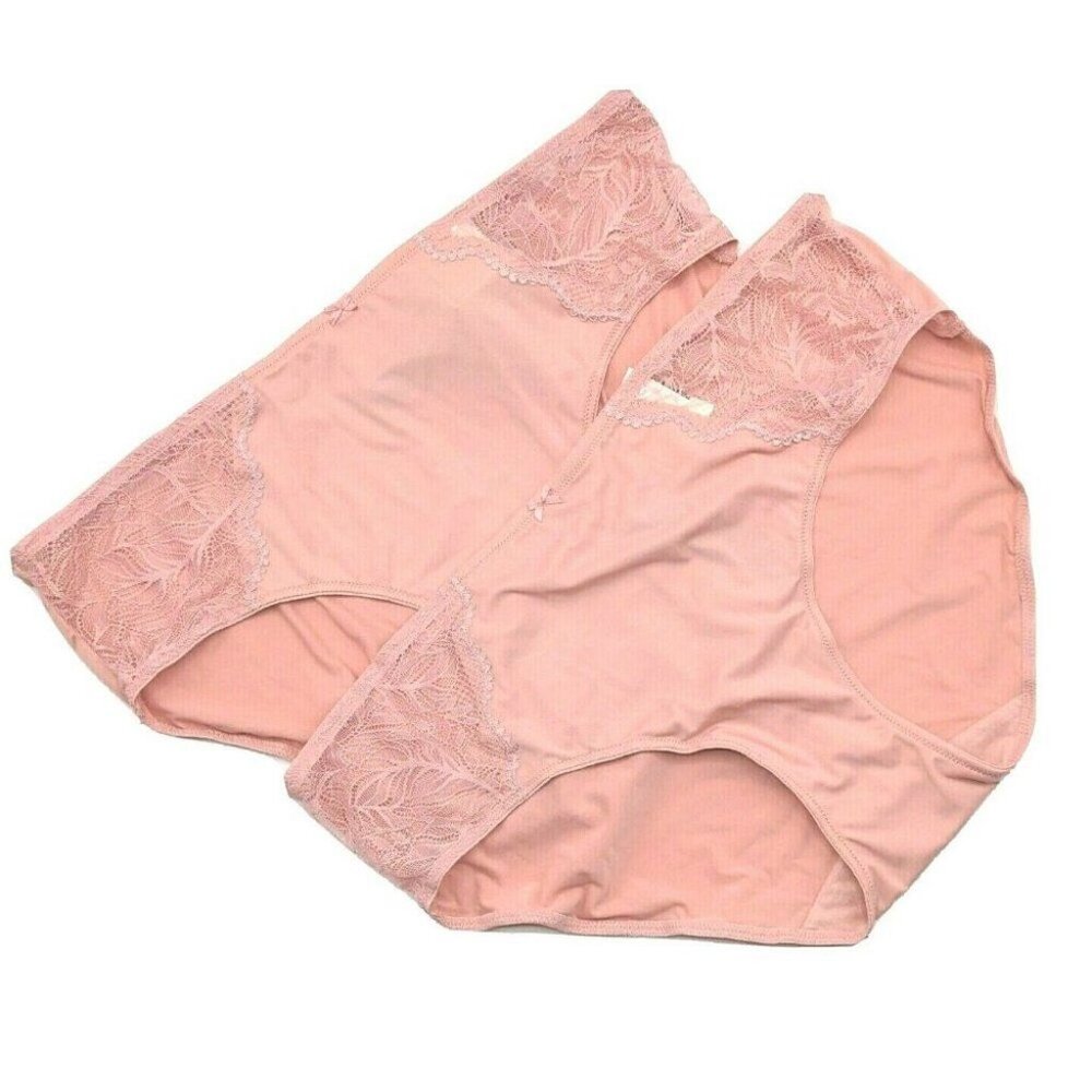 BOGO INC International Concepts Women Lace Inset Hipster Panties Pink 2X NEW Lot